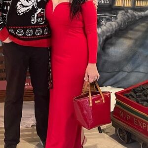 Lulu's Vibrant Red Maxi Dress